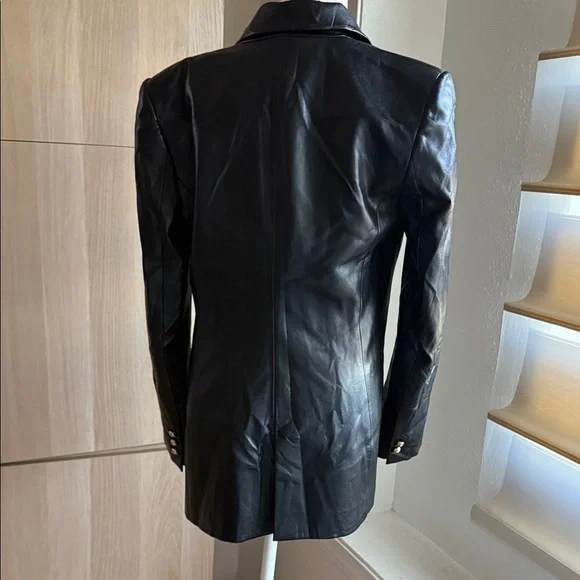 Zara Black Blazer with Gold Accents - Picture 2 of 6